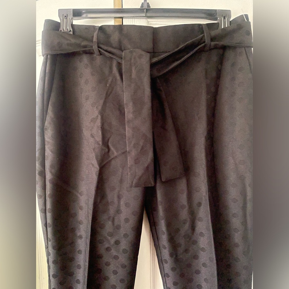Ann Taylor Polka Dot Black Pants Size 8